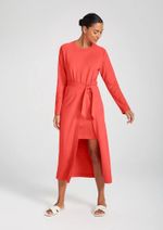 Vestido Em Moletom Midi Manga Longa