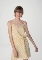 Vestido Regata Em Tecido De Viscose Com Amarração