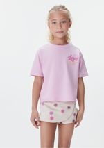 Conjunto Curto Infantil Menina Cropped E Shorts Transpassado