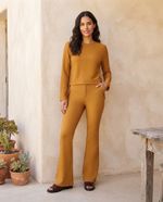 Calça Feminina Flare Em Viscose Com Elastano