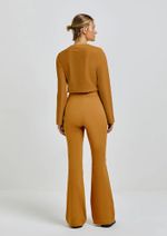 Calça Feminina Flare Em Viscose Com Elastano