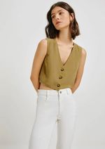 Calça Feminina Skinny Cintura Média Em Sarja
