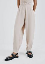 Calça Feminina Alfaiataria Carrot Cintura Alta Hering + Nv