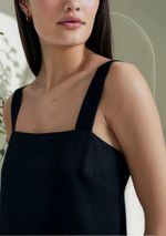 Vestido Curto Em Viscose Creponada