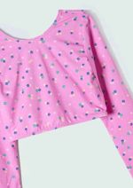 Biquíni Infantil Cropped Estampado Com Babados