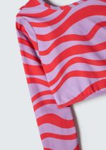 Biquíni Infantil Cropped Estampado Com Babados