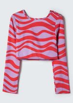 Biquíni Infantil Cropped Estampado Com Babados