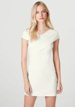 Vestido Curto Com Decote Transpassado