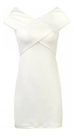 Vestido Curto Com Decote Transpassado