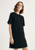 Vestido Curto Em Viscose Creponada