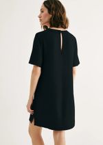 Vestido Curto Em Viscose Creponada