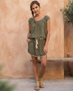 Vestido Básico Soltinho Com Detalhe Em Crochê