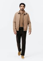 Jaqueta Masculina Reta Em Sarja