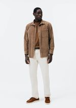 Jaqueta Masculina Overshirt Em Veludo Cotelê