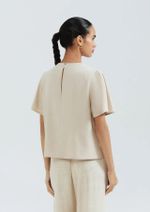 Blusa Feminina Manga Godê Com Linho