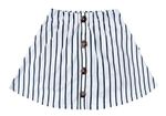 Shorts-saia Infantil Listrado Em Algodão