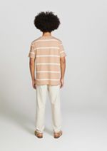 Camiseta Masculina Listrada Com Linho Bossa