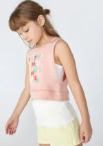 Regata Infantil Em Ribana E Blusa Cropped - São 2 Peças
