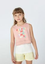 Regata Infantil Em Ribana E Blusa Cropped - São 2 Peças