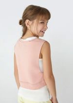 Regata Infantil Em Ribana E Blusa Cropped - São 2 Peças