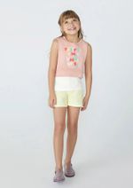 Regata Infantil Em Ribana E Blusa Cropped - São 2 Peças