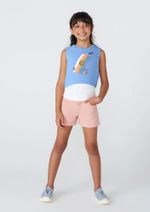 Regata Infantil Em Ribana E Blusa Cropped - São 2 Peças