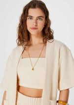 Kimono Feminino Texturizado Em Malha Eco