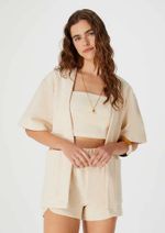 Kimono Feminino Texturizado Em Malha Eco
