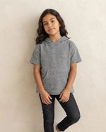 Blusa Infantil Menina Esportiva Com Capuz