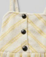 Vestido Midi Infantil Em Malha Atoalhada Off-white