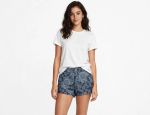 Shorts Jeans Estampado Feminino