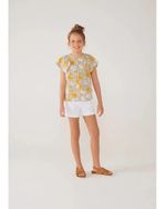 Shorts Menina Em Sarja Alfaiataria