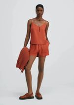 Shorts Feminino Em Viscose Creponada