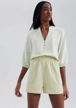 Shorts Feminino Em Viscose Creponada