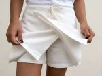 Shorts Saia Feminina Em Moletom Com Amarração Frontal