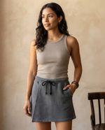 Shorts Saia Feminina Em Moletom Com Amarração Frontal