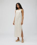 Vestido Midi Com Linho