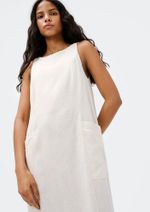 Vestido Midi Com Linho
