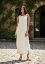 Vestido Midi Com Linho