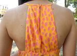 Vestido Evasê Em Tecido De Viscose Estampado  Rosa
