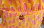 Vestido Evasê Em Tecido De Viscose Estampado  Rosa