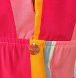 Vestido Evasê Em Tecido De Viscose Estampado  Rosa