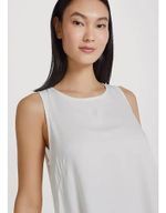 Vestido Evasê Básico Midi Em Viscose Creponada