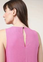 Vestido Evasê Básico Midi Em Viscose Creponada