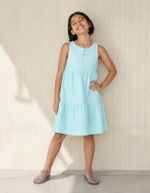 Vestido Básico Infantil Midi Em Algodão