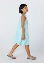 Vestido Básico Infantil Midi Em Algodão