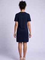 Vestido Curto Estampado Em Malha De Algodão