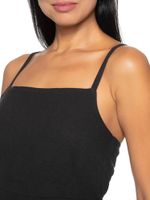 Vestido Curto Alças Finas Em Viscolinho