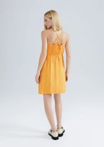 Vestido Curto Alças Finas Em Viscolinho