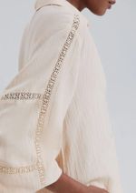 Camisa Feminina Manga Longa Bufante Com Linho